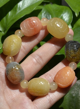 天然新疆男士手钏大气彩玉