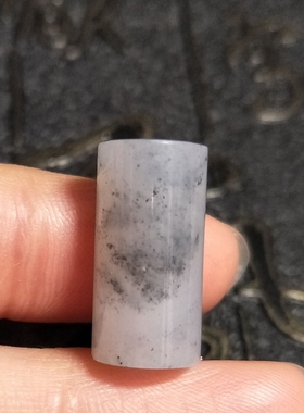 直径9MM新疆和田玉籽料 青花勒子珠 顶珠腰珠 桶珠项链挂坠 101#