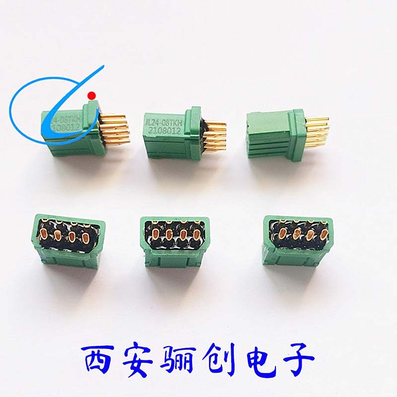 JL24-8TKH JL24-8ZJW JL24-8TKY JL24-8ZJB矩形连接器8芯插头插座 - 图0