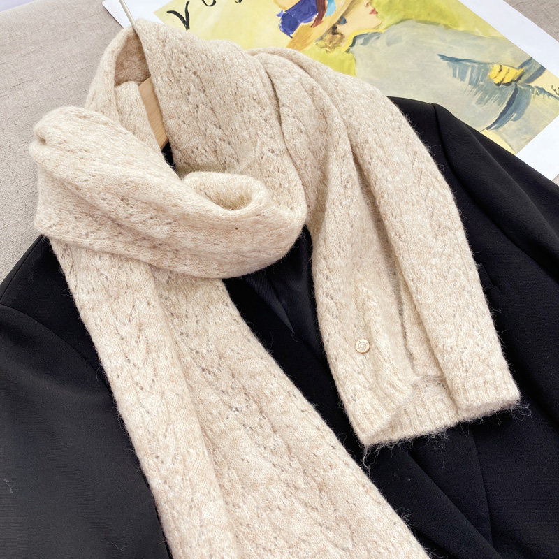 软软的羊绒围巾 优雅气质针织镂空毛线围脖女秋冬季保暖短款羊毛,淘宝优惠券,粉丝福利购,淘宝优惠卷