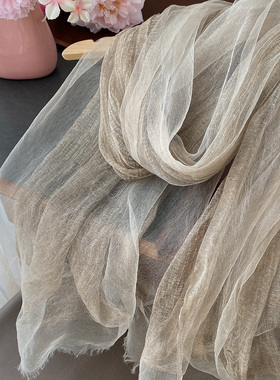 梦幻薄纱丝巾女春夏温柔仙气披肩