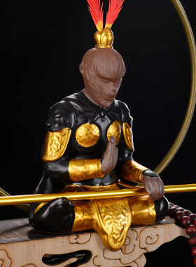 中式创意家居客厅陶瓷酒柜禅意摆件灯玄关斗战胜佛孙悟空齐天大圣