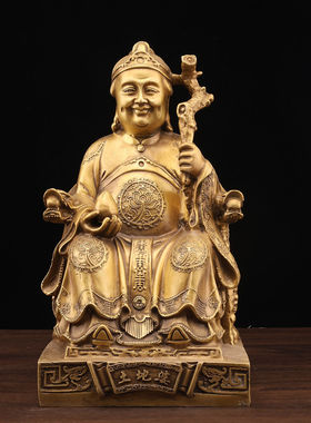 黄铜土地爷土地奶神像土地公土地婆招财福德正神家居寺庙供奉摆件