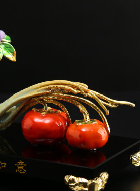 摆件工艺品办公室家居酒柜装饰品乔迁礼品吉祥手工创意合金如意