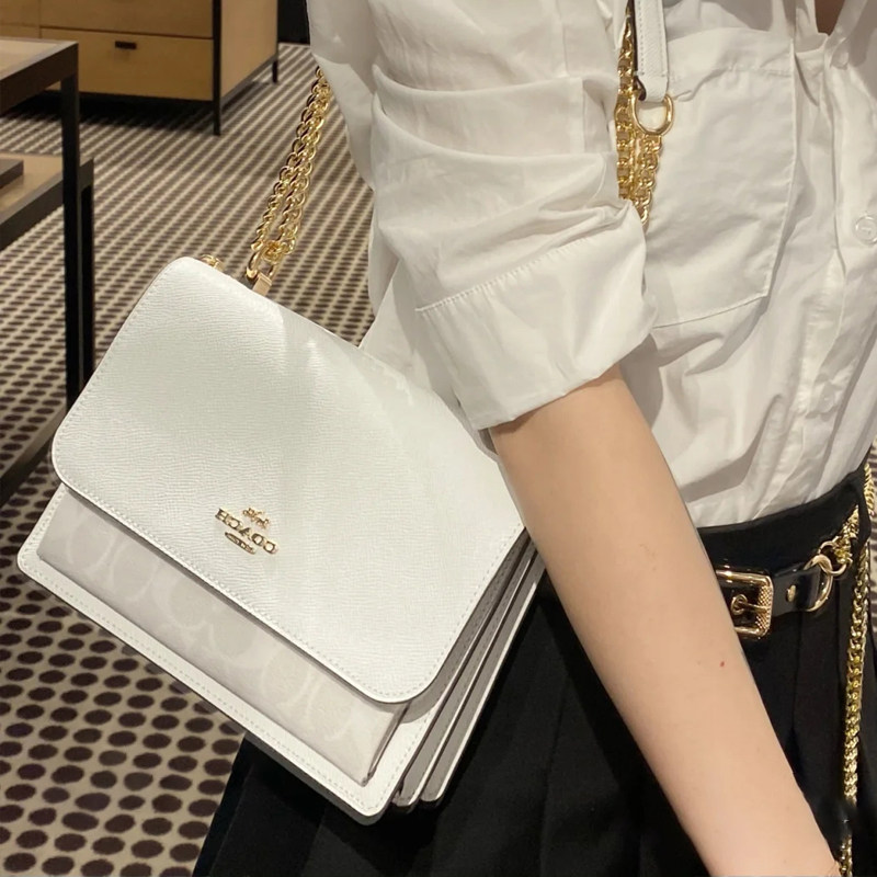 coach风琴包奥莱款单肩斜挎女包 3H2O海外女士包袋