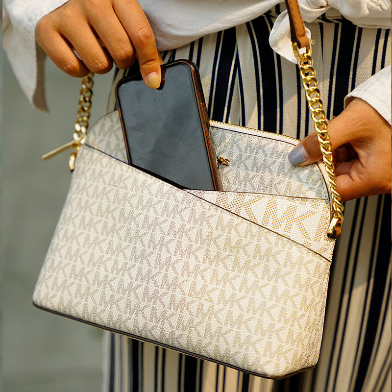 mk印花老花女michael kors贝壳包 3H2O海外女士包袋