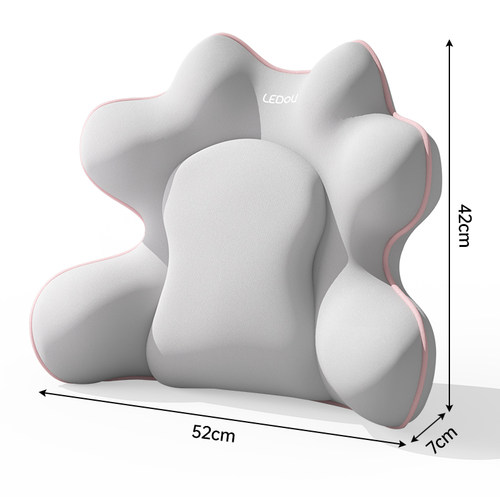 充气式护腰靠垫办公室久坐护腰垫靠背神器记忆棉孕妇减压工位腰枕 - 图3