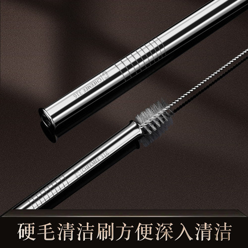 316不锈钢吸管非一次性大珍珠奶茶粗吸管金色饮管铁弯头户外环保 - 图3