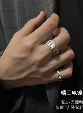 babama戒指黄星同款情侣款对戒