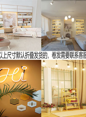 芍萌新款室内男女直播间装饰背景墙3d立体简约主播背景布网红拍照