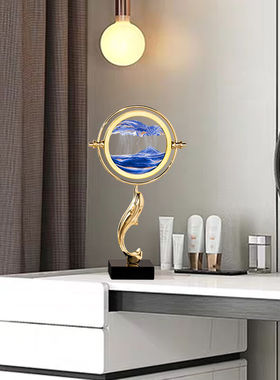 尊奈尔流沙画铜摆件玄关高端轻奢艺术装饰品客厅酒柜工艺品乔迁开