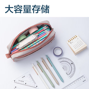 得力大容量男孩子笔袋男生款高颜值男孩用高中文具盒笔盒小学生多功能2025新款铅笔袋儿童初中学生一年级女童