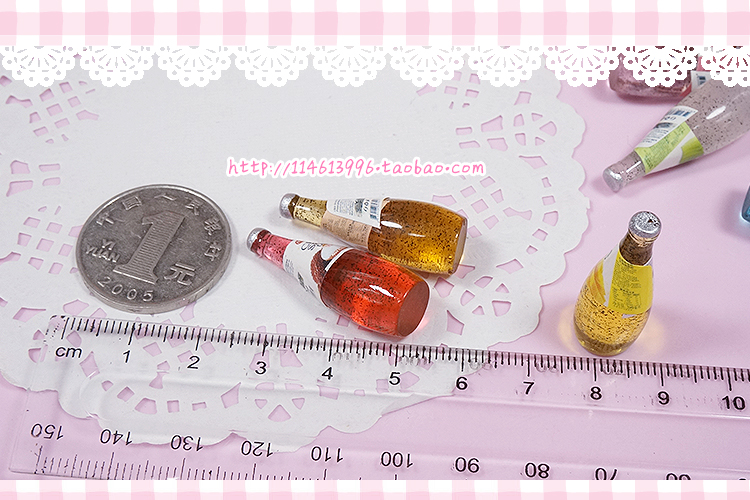 奶油手机壳树脂配件迷你食玩娃娃屋摆件立体果粒饮料瓶子饰品材料 - 图1