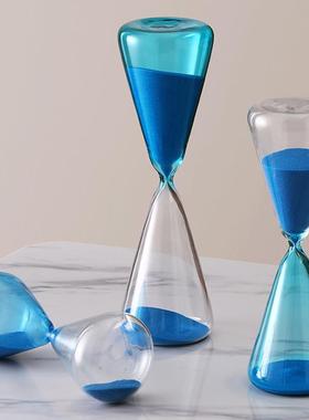 简约玻璃沙漏计时器15分钟30分钟桌面空间装饰沙漏摆件生日礼物