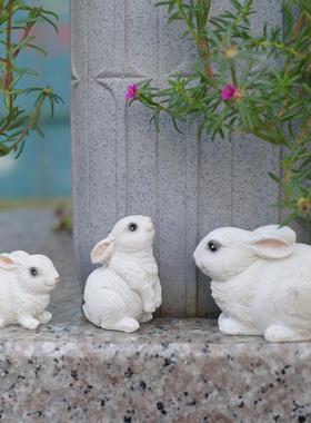 户外陶瓷动物可爱鸭子喝水摆件庭院花园水池鱼池水景装饰造景布置