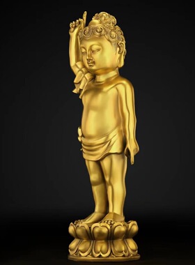 黄铜浴佛太子佛像浴佛节释迦牟尼浴佛铜像办公室家居摆件工艺礼品