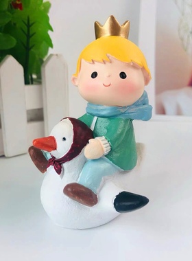 小王子树脂装饰摆件玫瑰花狐狸