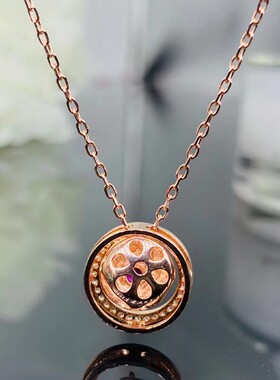 风火轮镶嵌圆环吊坠项链