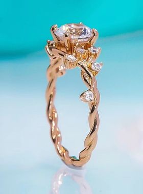 藤蔓四爪戒指高级感轻奢