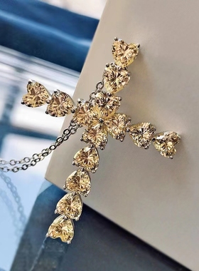 pringxy男女十字架项链