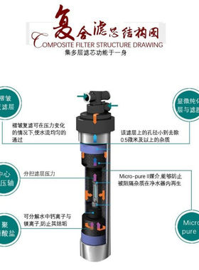 爱惠浦净水器主滤芯BH2MC24FC-SI200024K4DCPRO47FC-mc2滤芯