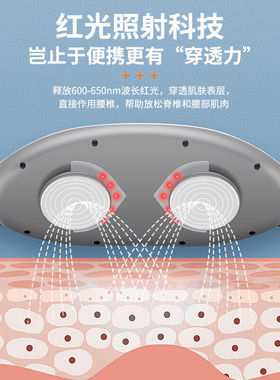 热按摩仪按摩腰带振动腰部护腰按摩器热敷暖肚子大姨妈暖(充电)遥