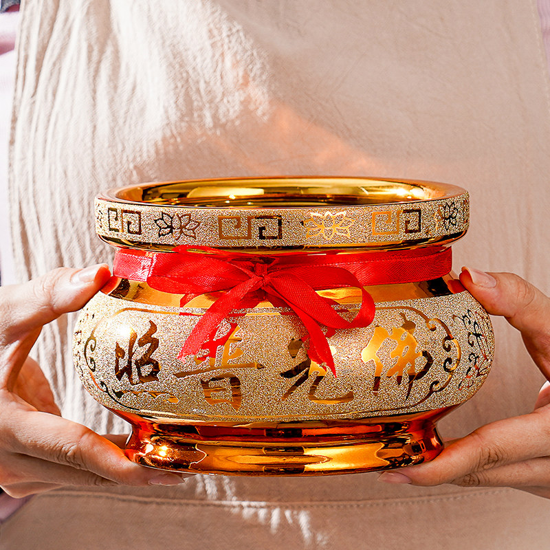 香炉家用室内供奉供佛小香炉插香碗上供 沙金陶瓷香炉烧香炉上香,淘宝优惠券,粉丝福利购,淘宝优惠卷