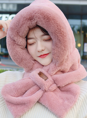 女秋冬可爱毛绒韩版百搭保暖帽子