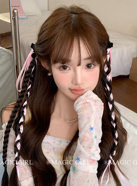 看演唱会造型彩色假发辫抓夹