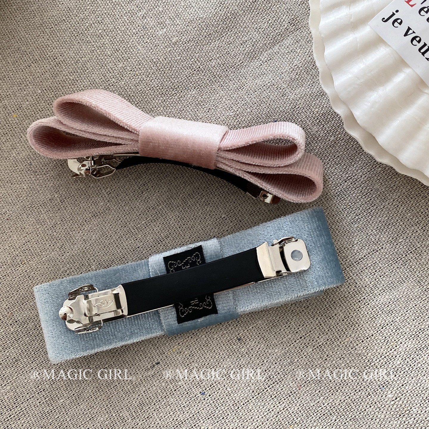 粉色立体丝绒蝴蝶结发夹女小众百搭弹簧夹发饰甜美发卡半扎发头饰,淘宝优惠券,粉丝福利购,淘宝优惠卷