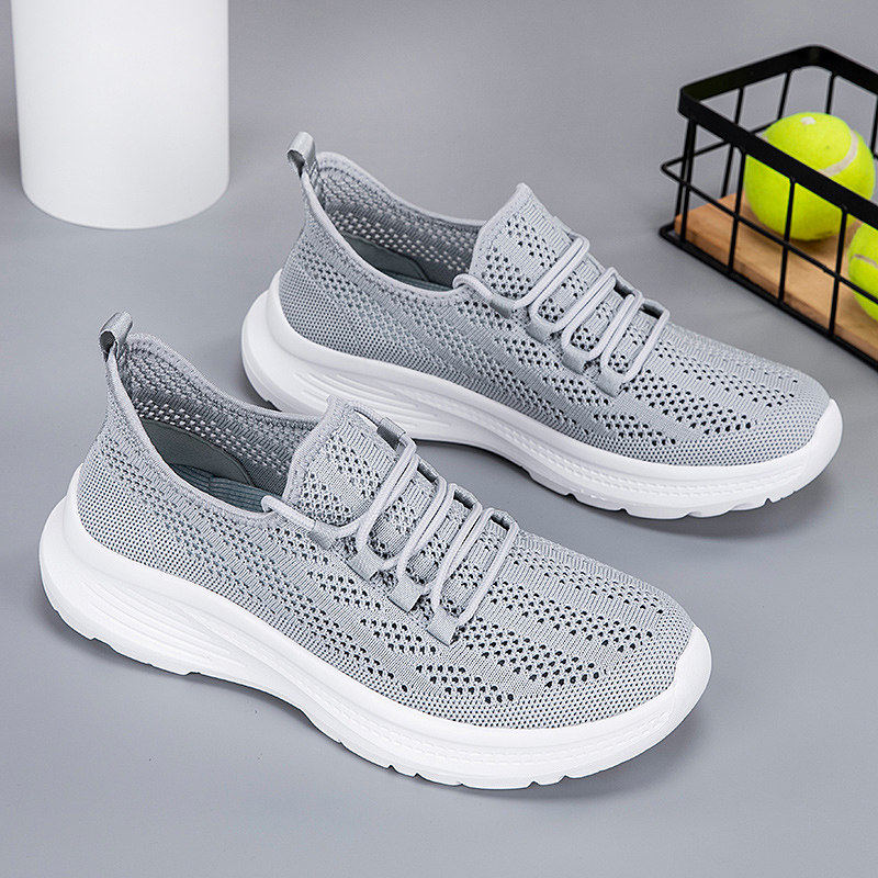 网面小白鞋女夏季透气妈妈鞋轻便不累脚软底舒适运动健步鞋老人鞋,淘宝优惠券,粉丝福利购,淘宝优惠卷