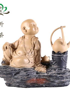 高档禅意摆件可爱风小和尚工艺品