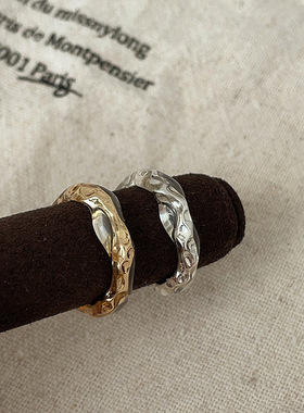 不规则金属透明树脂戒指女小众设计个性独特时尚气质百搭指环戒子