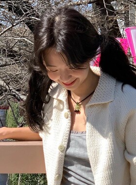 fever网红博主同款琉璃樱桃爱心项链女小众个性时尚颈链锁骨链