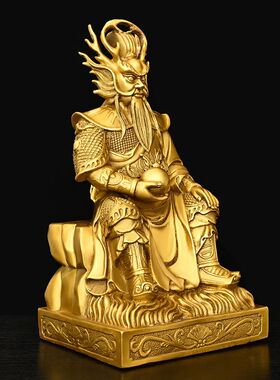 铜龙王爷神像东海龙王铜像家居客厅龙五爷供奉佛像装饰品