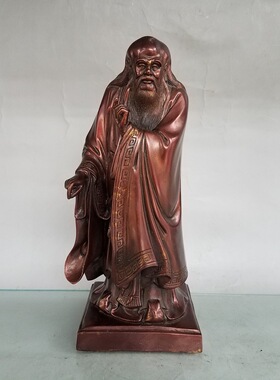 黄铜老子人物铜像工艺品摆件古代圣人老聃道祖家居书房装饰品摆件