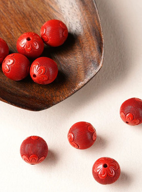 红砂朱砂手链丝绒珠灯笼珠手链女款手串本命年低含量朱砂手链