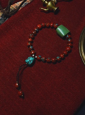 承李李原创设计风老蜜蜡流苏手串