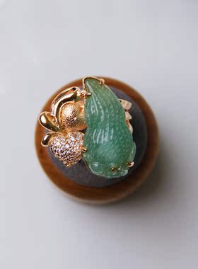 承李李原创设计天然翡翠纯银女