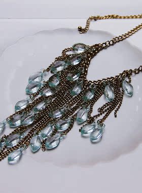 承李李原创设计蓝托帕石吊坠女