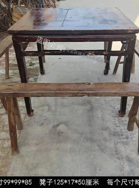 博物馆展览品八仙桌怀旧布景装饰