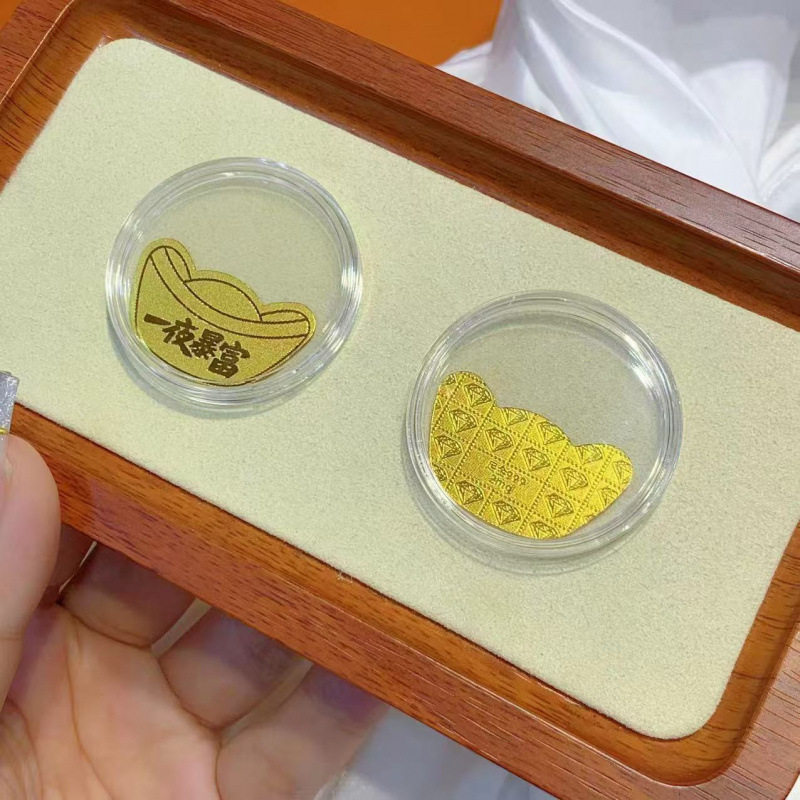 足金999暴富手机贴招财猫中国心黄金贴片水贝爆款文创礼品1,淘宝优惠券,粉丝福利购,淘宝优惠卷