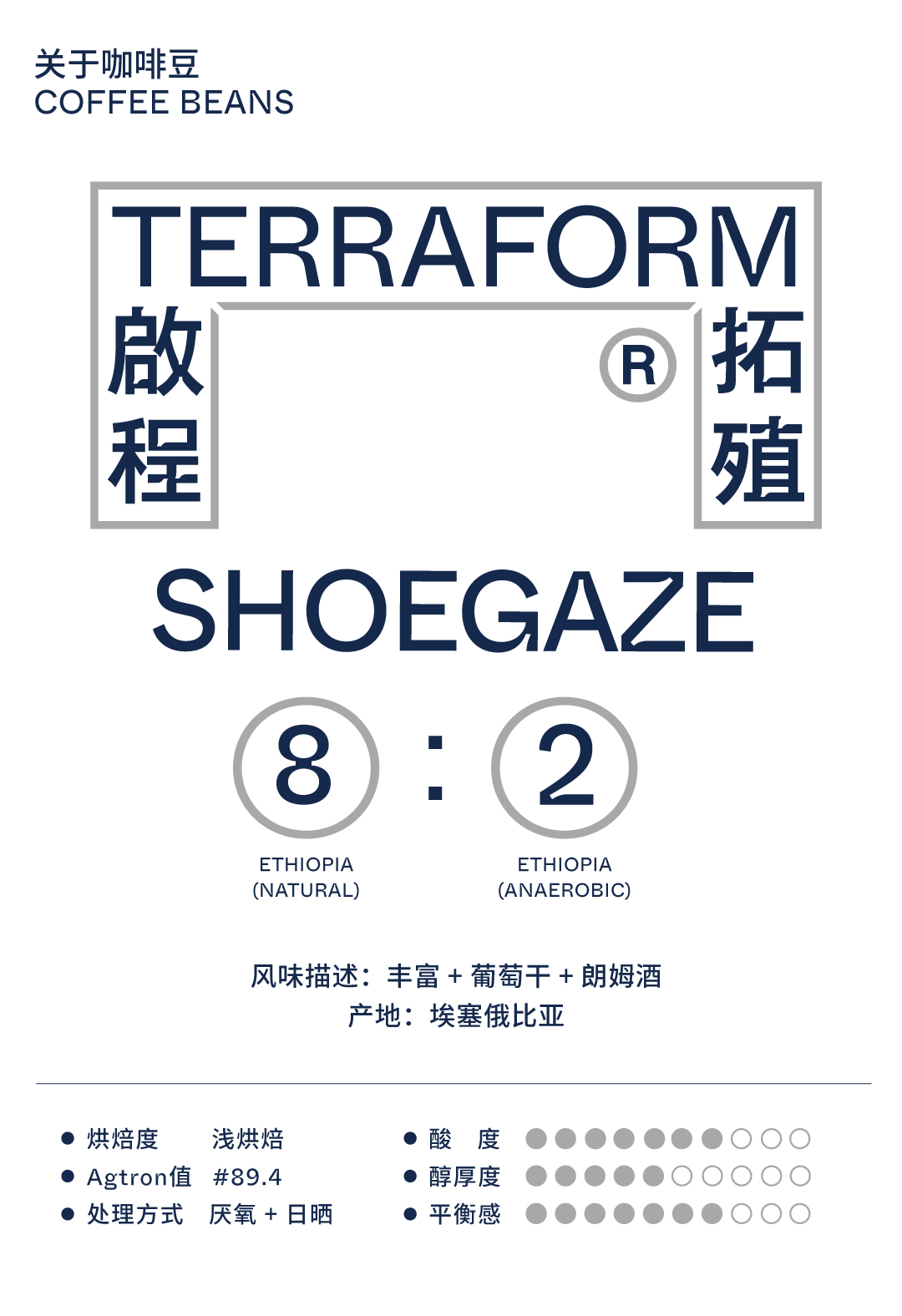 【Terraform】奶油葡萄干 埃塞俄比亚单一产地意式浅烘咖啡豆200g