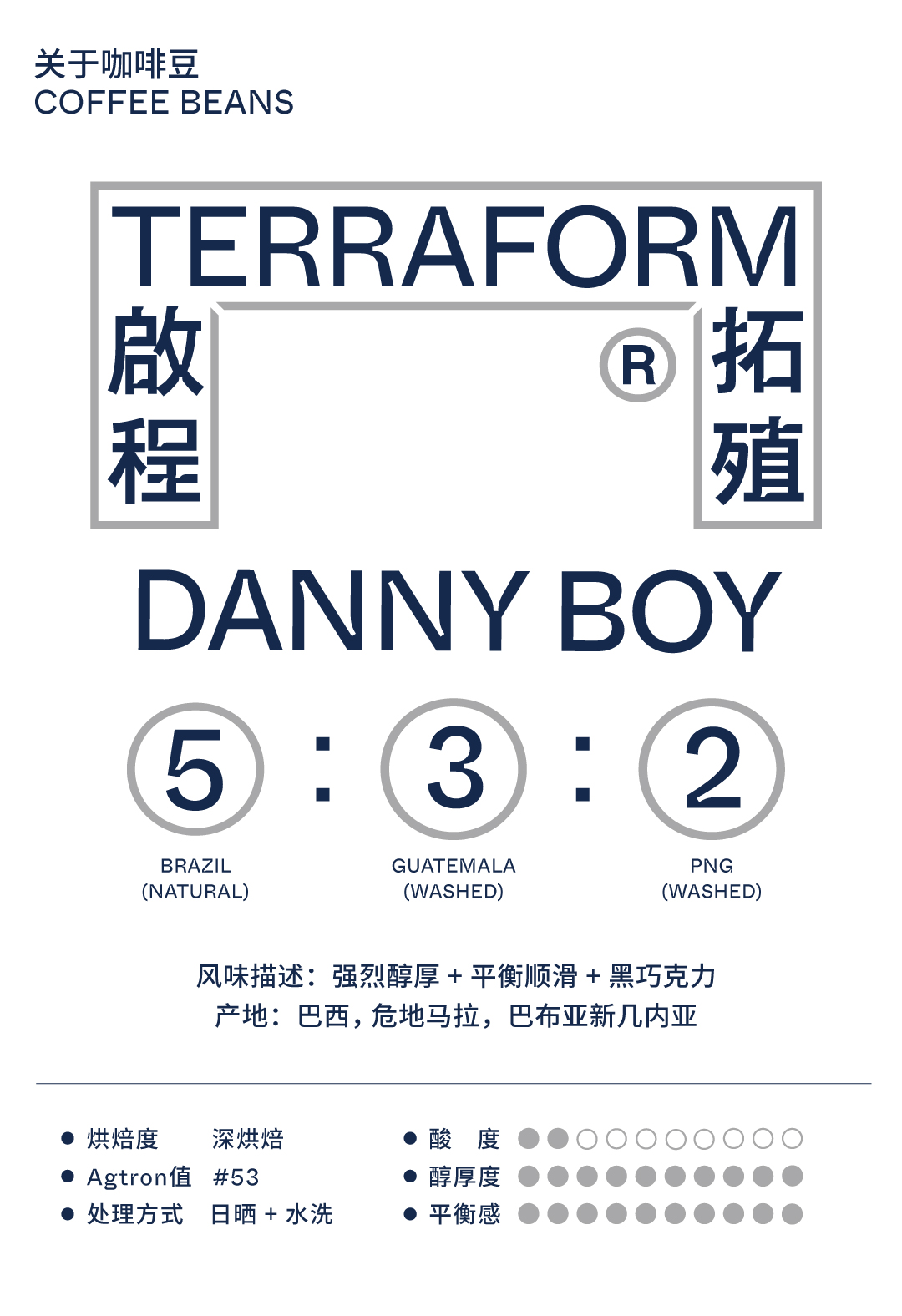 【Terraform】强烈醇厚黑巧 深烘焙意式拼配商用咖啡豆500g/1kg