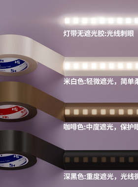 米乐奇灯带遮光胶带柔光防刺眼耐