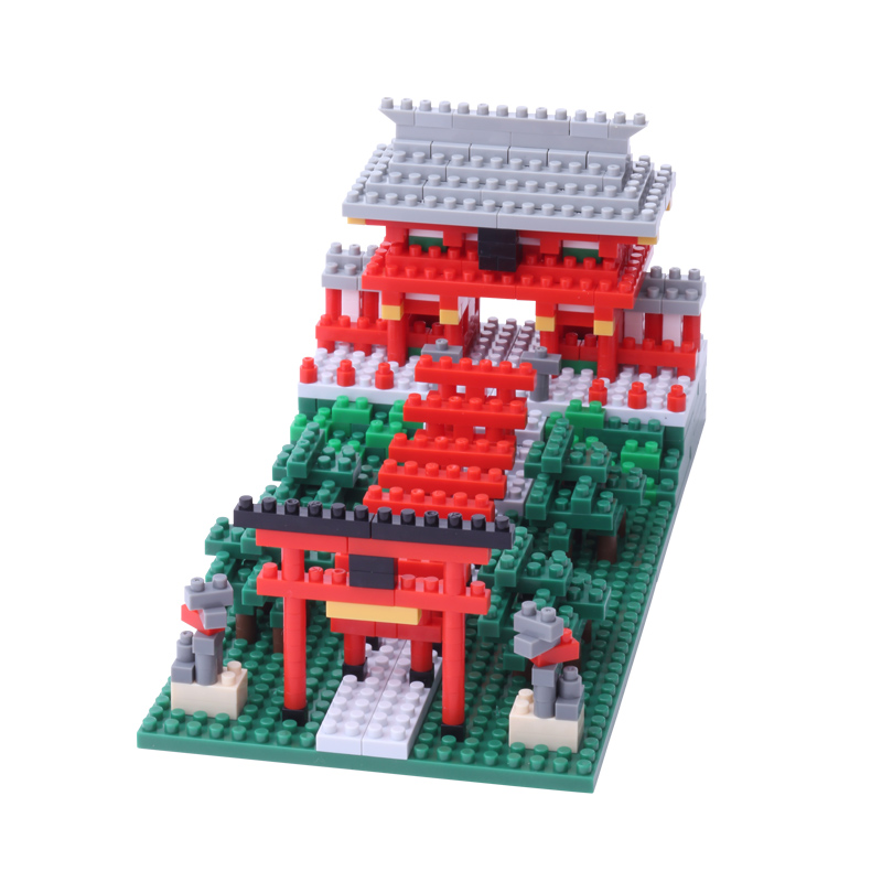 nanoblock日本小颗粒积木微颗粒世界名胜稻荷神社建筑拼装玩具-图1