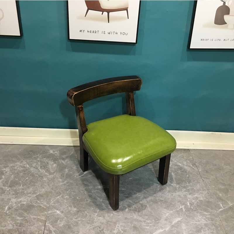 美式乡村矮款靠背椅皮面软包沙发小凳家用客厅阳台休闲原木茶几凳,淘宝优惠券,粉丝福利购,淘宝优惠卷