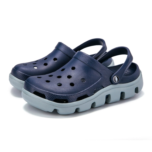 Пляжная обувь, тапочки в стиле Crocs на платформе, летние нескользящие босоножки, коллекция 2024 года, для влюбленных, большой размер