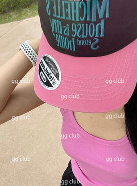 软顶棒球帽水洗多巴胺韩风小众