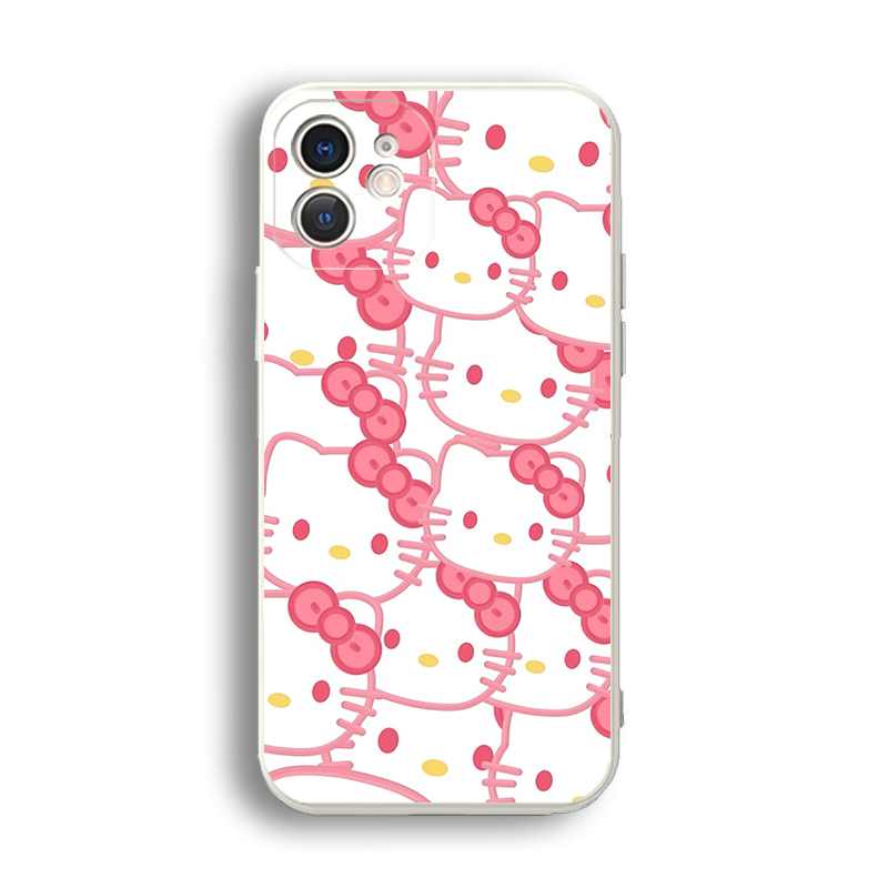 hellokitty手机保护壳苹果14promax适用于华为mate50黑皮红米note13黑色OPPOa97Hellovivox90哈喽小米11青春 - 图3